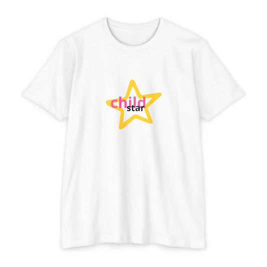 child starT-Shirt | Minimal Text Graphic, Black Casual Tee