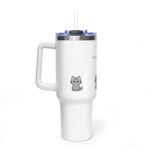 40oz Vacuum Tumbler - Insulated Travel Mug with Handle (Hot Wonders)
