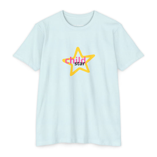 child starT-Shirt | Minimal Text Graphic, Black Casual Tee