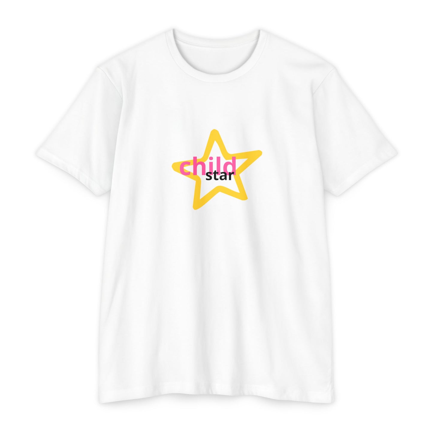 child starT-Shirt | Minimal Text Graphic, Black Casual Tee