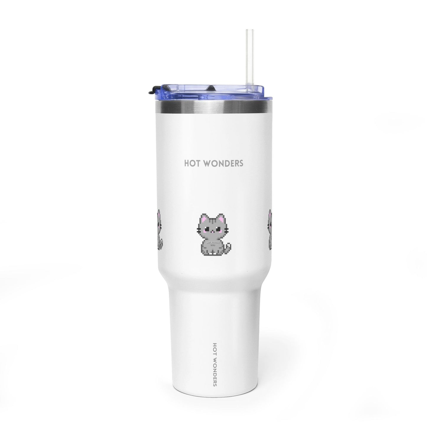 40oz Vacuum Tumbler - Insulated Travel Mug with Handle (Hot Wonders)